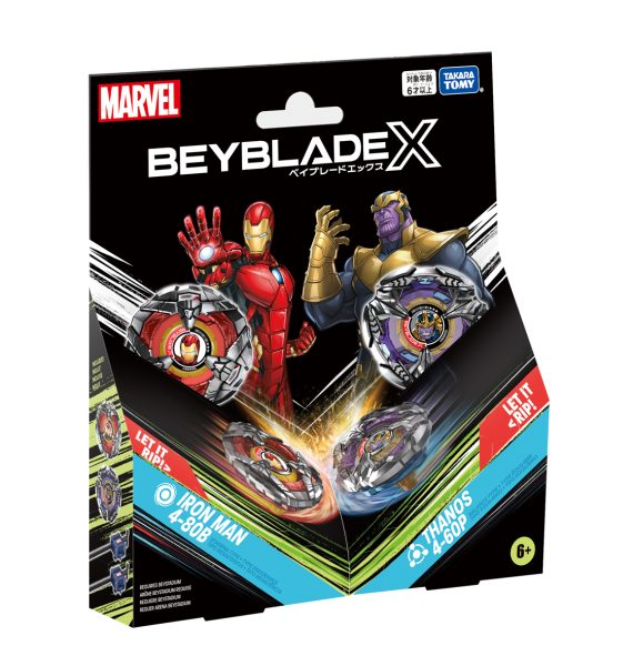 BX-00 MARVEL: Iron Man 4-80B / Thanos 4-60P – BEY KINGDOM